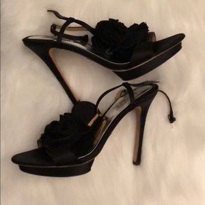 PROM! Badgley Mischka Black Heels 👠Leather 8M